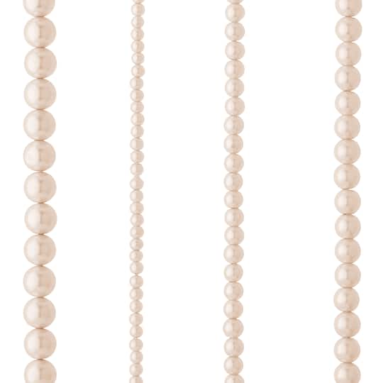12 Pack: Light Pink Glass Pearl Round Beads by Bead Landing&#x2122;